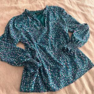 Women's Floral Blue Top
